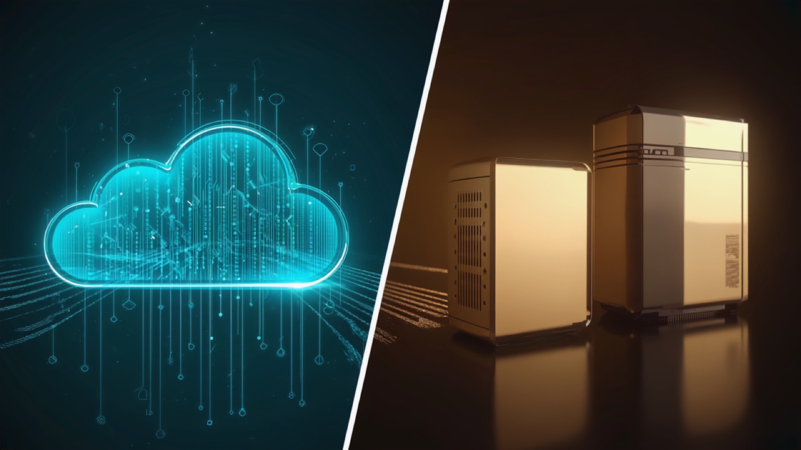 Tablet-Kasse mit Cloud-Symbol neben einer klassischen lokalen Kassenstation